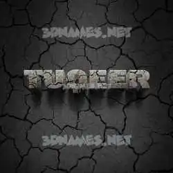 tuqeer in Cracked Stone style - 3D name wallpaper