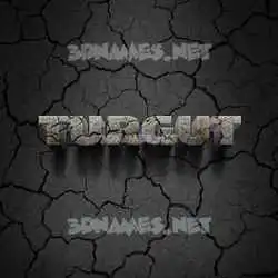 turgut in Cracked Stone style - 3D name wallpaper