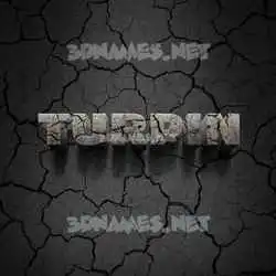 turpin in Cracked Stone style - 3D name wallpaper