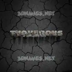 tyquerous in Cracked Stone style - 3D name wallpaper