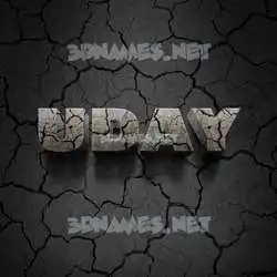 uday in Cracked Stone style - 3D name wallpaper