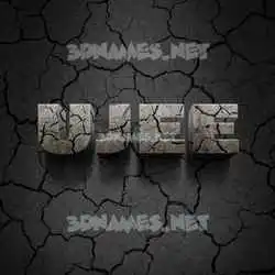 ujee in Cracked Stone style - 3D name wallpaper