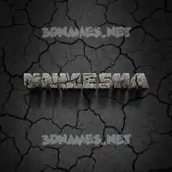unmesha in Cracked Stone style - 3D name wallpaper
