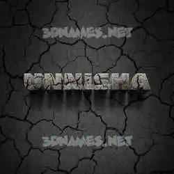 unnisha in Cracked Stone style - 3D name wallpaper