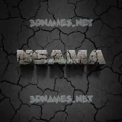 usama in Cracked Stone style - 3D name wallpaper