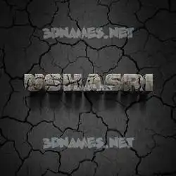 ushasri in Cracked Stone style - 3D name wallpaper