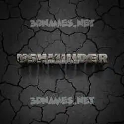 ushminder in Cracked Stone style - 3D name wallpaper