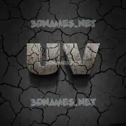 uv in Cracked Stone style - 3D name wallpaper