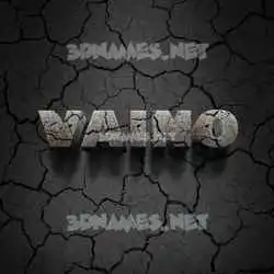 vaino in Cracked Stone style - 3D name wallpaper