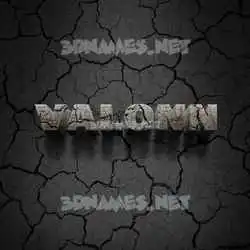 valonn in Cracked Stone style - 3D name wallpaper