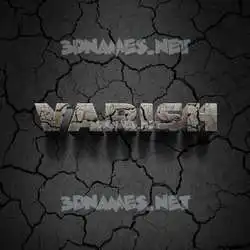 varish in Cracked Stone style - 3D name wallpaper