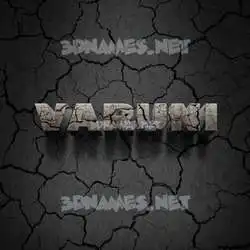 varuni in Cracked Stone style - 3D name wallpaper