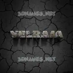 velraja in Cracked Stone style - 3D name wallpaper