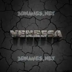 venessa in Cracked Stone style - 3D name wallpaper