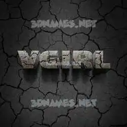 vgirl in Cracked Stone style - 3D name wallpaper