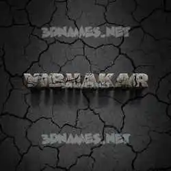 vibhakar in Cracked Stone style - 3D name wallpaper