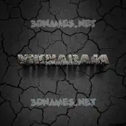 viknaraja in Cracked Stone style - 3D name wallpaper
