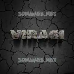 viragi in Cracked Stone style - 3D name wallpaper