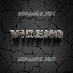 virend in Cracked Stone style - 3D name wallpaper