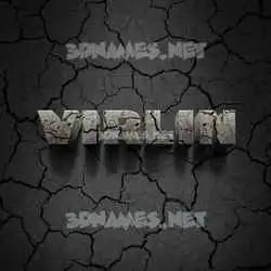 virlin in Cracked Stone style - 3D name wallpaper