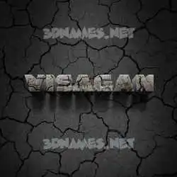 visagan in Cracked Stone style - 3D name wallpaper