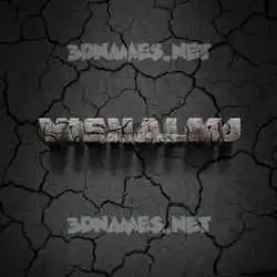 vishalmj in Cracked Stone style - 3D name wallpaper
