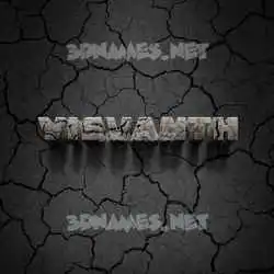 visvanth in Cracked Stone style - 3D name wallpaper