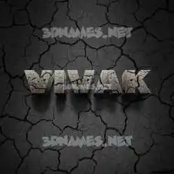 vivak in Cracked Stone style - 3D name wallpaper