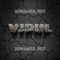 vjpul in Cracked Stone style - 3D name wallpaper