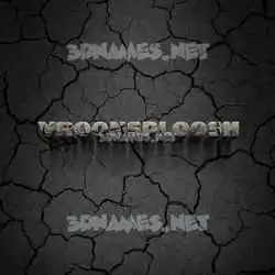 vroonsploosh in Cracked Stone style - 3D name wallpaper