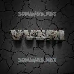 vvsri in Cracked Stone style - 3D name wallpaper