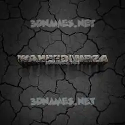 waheedmirza in Cracked Stone style - 3D name wallpaper