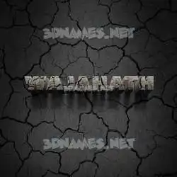 wajahath in Cracked Stone style - 3D name wallpaper