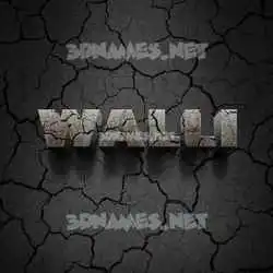 walli in Cracked Stone style - 3D name wallpaper