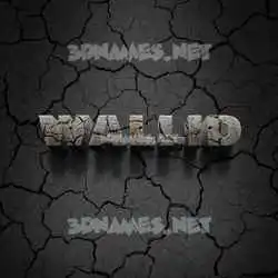 wallid in Cracked Stone style - 3D name wallpaper