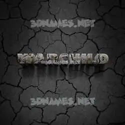 warchild in Cracked Stone style - 3D name wallpaper