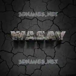 wasay in Cracked Stone style - 3D name wallpaper
