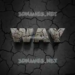 way in Cracked Stone style - 3D name wallpaper