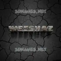 weeshaz in Cracked Stone style - 3D name wallpaper