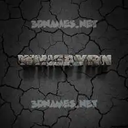 whispyrn in Cracked Stone style - 3D name wallpaper