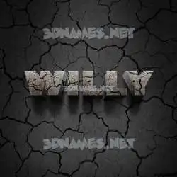 willy in Cracked Stone style - 3D name wallpaper