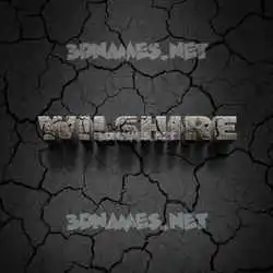 wilshire in Cracked Stone style - 3D name wallpaper