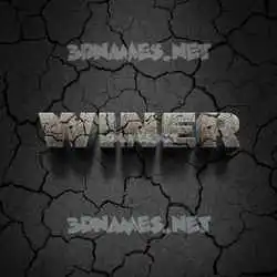 winer in Cracked Stone style - 3D name wallpaper