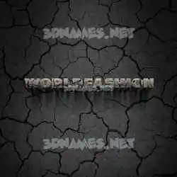 worldfashion in Cracked Stone style - 3D name wallpaper