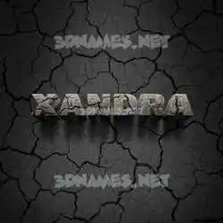xandra in Cracked Stone style - 3D name wallpaper