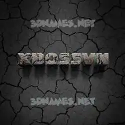xbossvn in Cracked Stone style - 3D name wallpaper
