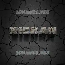 xishan in Cracked Stone style - 3D name wallpaper