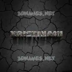 xristinaki in Cracked Stone style - 3D name wallpaper