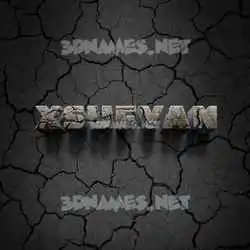 xsufyan in Cracked Stone style - 3D name wallpaper