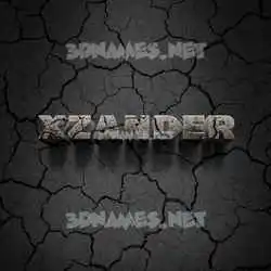 xzander in Cracked Stone style - 3D name wallpaper
